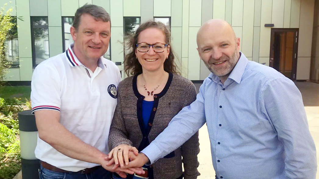 Der neue Vorstand des TTBV (von links): Stellvertretender Vorsitzender Tobias Pfeifer, Schatzmeisterin Tina Gunßer, Vorsitzender Joachim Fromm. (Foto: Rafael Hild)