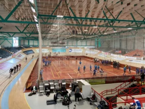 Genf 2022 - Spielfeld im Velodrom