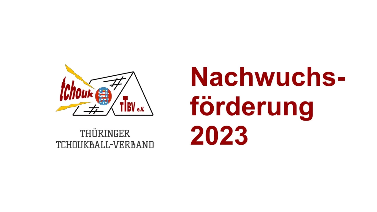 Abbildung des TTBV Logos plus Text "Nachwuchsförderung 2023"
